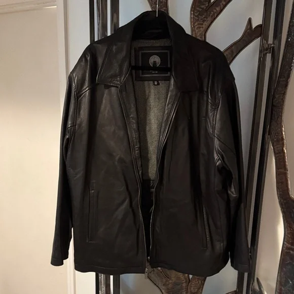 Men's XXL Weatherproof Black Leather Jacket - Picture 1 of 4